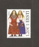 Stamps Estonia -  Trajes típicos