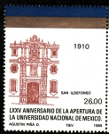 Stamps Mexico -  75 Aniversario de la apertura de la universidad de México