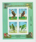 Stamps : America : Honduras :  Hoja de Sellos de Aves MNH 