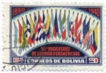 Stamps Bolivia -  Conmemoracion del 50 aniversario de la Union Panamericana
