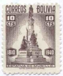 Stamps Bolivia -  Conmemoracion130 aniversario de la muerte de Pedro domingo Murillo