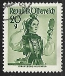 Stamps Austria -  Trajes tipicos - Vorarlberg, Montafon