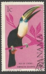 Stamps Panama -  White-throated Toucan (Ramphastos tucanus) (1965)