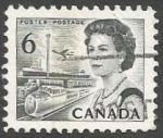 Sellos de America - Canad� -  Queen Elizabeth II, transport