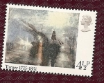 Stamps : Europe : United_Kingdom :  Pintura - Turner - Paz . exequias en el mar