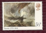 Stamps United Kingdom -  Pintura - Turner - vapor fuera del puerto en la tormenta