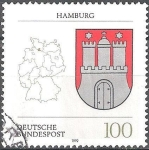 Sellos de Europa - Alemania -  Escudo de armas de los estados federales(Hamburgo).