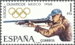 Stamps Spain -  ESPAÑA 1968 1885 Sello Nuevo XIX Juegos Olimpicos de Mexico Tiro