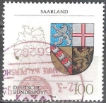 Stamps Germany -  Escudo de armas de los estados federales(Saarland).