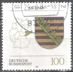 Stamps Germany -  Escudo de armas de los estados federales(Sajonia).