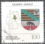 Sellos de Europa - Alemania -  Escudo de armas de los estados federales(Sajonia-Anhalt).