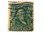 Stamps United States -  Benjamin Franklin coil