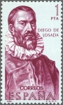 Stamps Spain -  ESPAÑA 1968 1890 Sello Nuevo Forjadores de America Diego de Losada