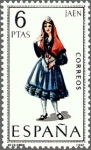 Stamps Spain -  ESPAÑA 1969 1899 Sello Nuevo Serie Trajes Tipicos Españoles Jaén