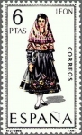 Sellos del Mundo : Europa : Espaa : ESPAÑA 1969 1900 Sello Nuevo Serie Trajes Tipicos Españoles León