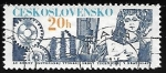 Stamps Czechoslovakia -  Cog Wheels, Transformer and student