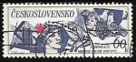 Sellos de Europa - Checoslovaquia -  Red Star, Man, Child and doves