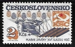 Stamps Czechoslovakia -  XVI. Congreso del PCC