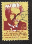 Stamps Chile -  Dr. Albert Schweitzer, Misionero Médico, Centenario de Nacimiento