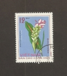 Sellos de Asia - Vietnam -  Flor Curcuma