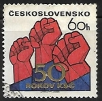 Sellos de Europa - Checoslovaquia -  50 aniversario del Partido Comunista Checo