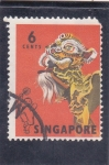 Sellos de Asia - Singapur -  mascara