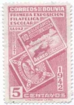 Stamps America - Bolivia -  Primera exposicion filatelica escolar