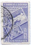 Stamps Bolivia -  Primera exposicion filatelica escolar