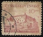 Stamps Czechoslovakia -  Castillo de Zvolen