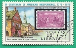 Stamps Liberia -  Bicentenario de la Independencia Americana - 1er. Ayuntamiento de Filadelfia
