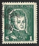 Stamps Chile -  Bernardo O'Higgins Riquelme