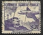 Sellos de America - Chile -  Avion y tren
