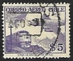 Stamps Chile -  Avion y tren