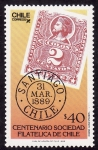 Stamps Chile -  CENTENARIO SOCIEDAD FILÁTÉLICA DE CHILE