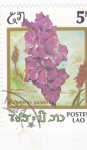 Stamps Laos -  flores- GLADIOLOS