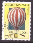 Stamps : Asia : Azerbaijan :  serie- 1º dirigible