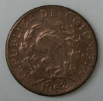 monedas de America - Colombia -  1962 - error 1 cent
