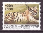 Sellos de Asia - Camboya -  serie- Tigres