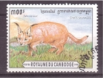 Sellos de Asia - Camboya -  serie- Gatos salvajes