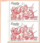 Stamps Spain -  Literatura Española - El alcalde de Zalamea