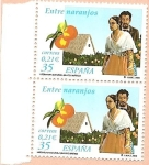 Stamps Spain -  Literatura Española - Entre naranjos