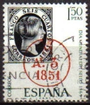 Stamps Spain -  ESPAÑA 1969 1922 Sello Dia Mundial del Sello Yv1573 Madrid Franco 6 cuartos 1851 Usado