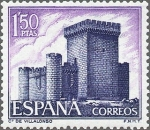 Stamps Spain -  ESPAÑA 1969 1928 Sello Nuevo Serie Castillos de España Villalonso Zamora