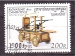 Stamps Cambodia -  serie- Camiones de bomberos