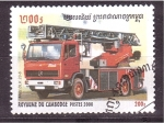 Stamps Cambodia -  Camión escalera