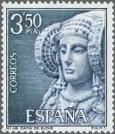 Stamps Spain -  ESPAÑA 1969 1937 Sello Nuevo Serie Turistica La Dama de Elche Alicante