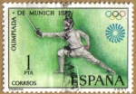 Stamps Spain -  JJOO. Munich Esgrima