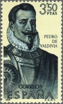 Stamps Spain -  ESPAÑA 1969 1942 Sello Serie Forjadores de America Pedro de Valdivia Usado
