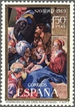 Stamps Spain -  ESPAÑA 1969 1944 Sello Nuevo Serie Navidad Catedral de Gerona Adoracion Reyes Mayno