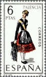 Stamps Spain -  ESPAÑA 1970 1949 Sello Nuevo Serie Trajes Tipicos Españoles Palencia c/señal charnela
